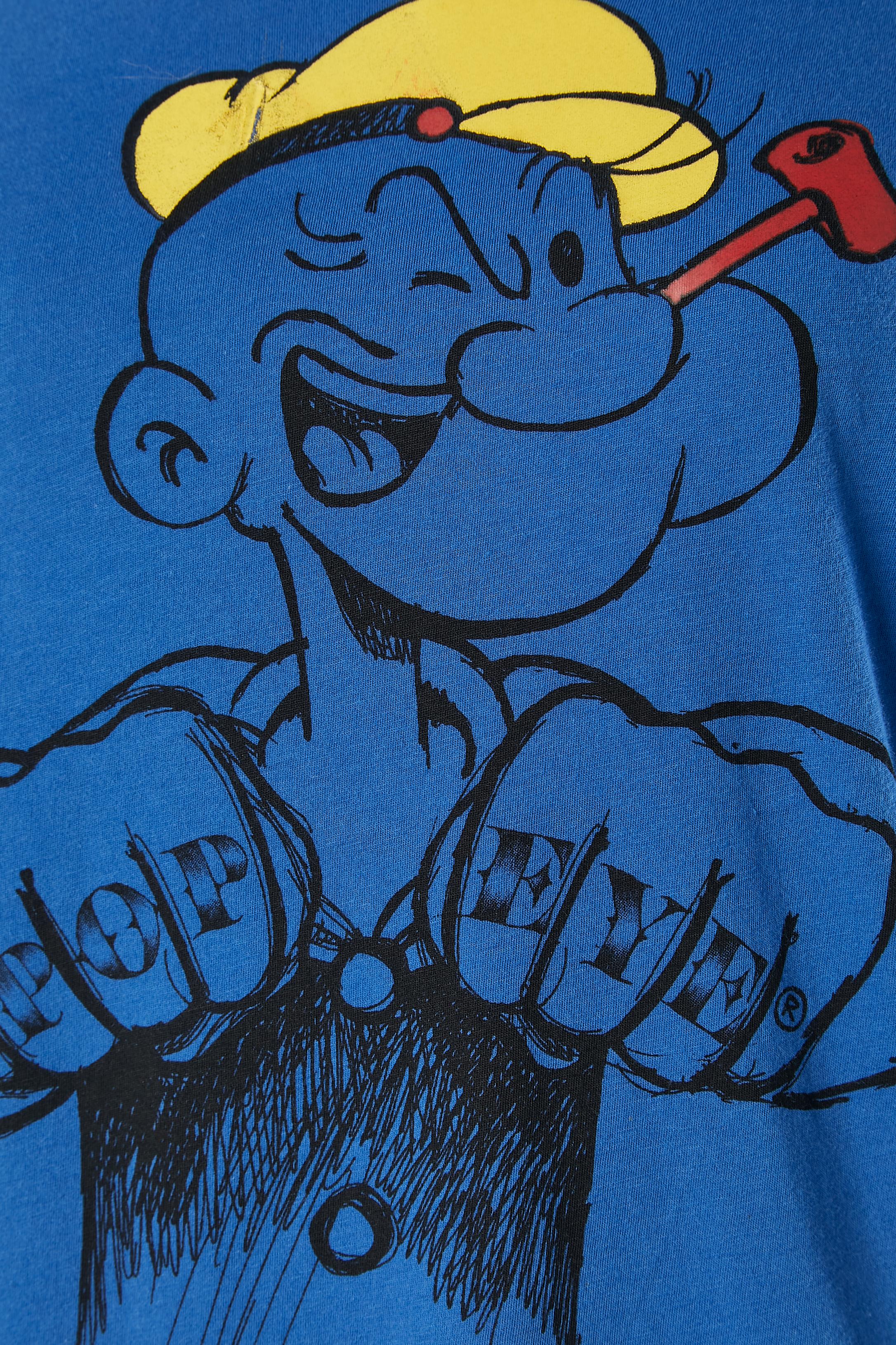 Blue cotton tee-shirt . 
SIZE M 