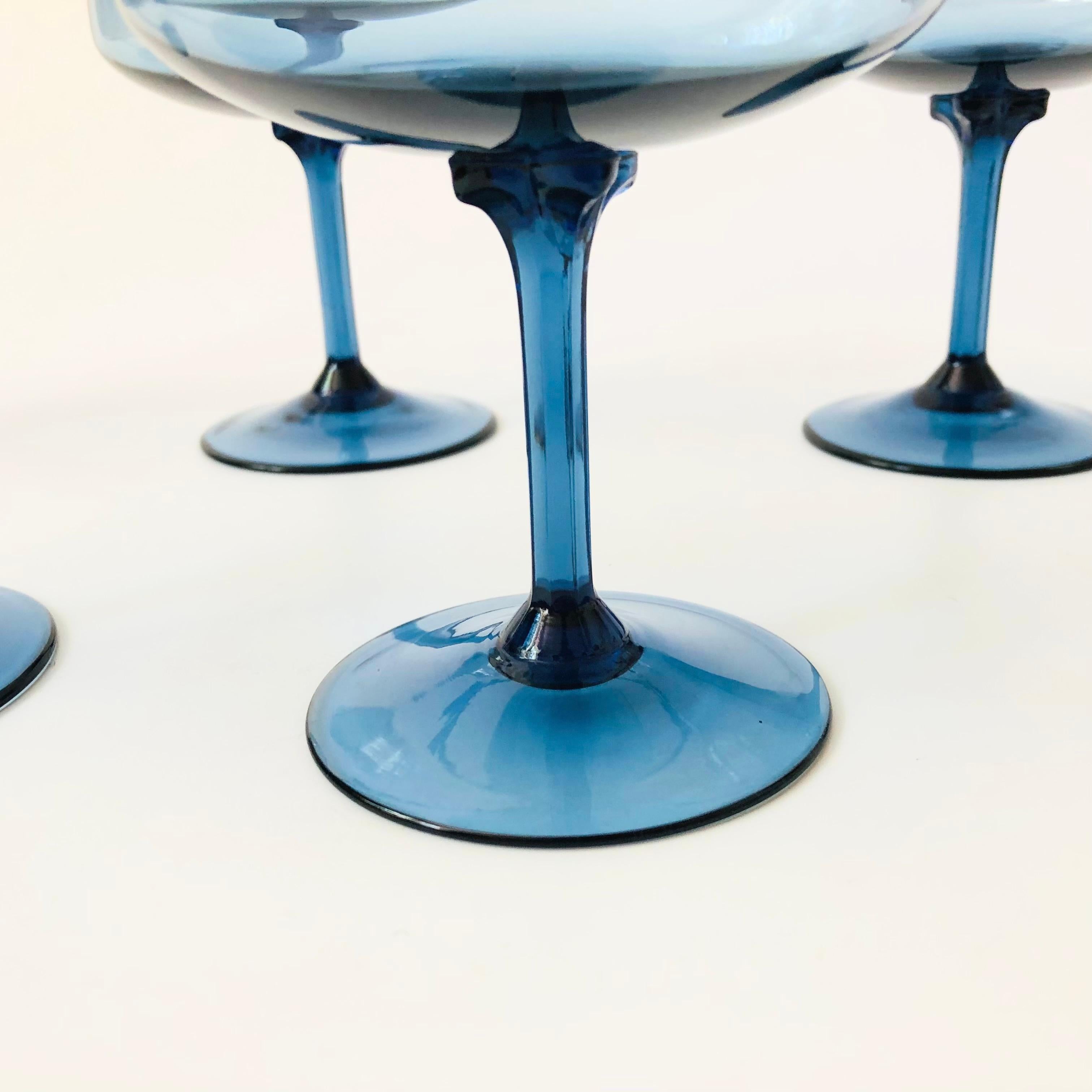 Americano Bicchieri Coupe Blu di Lenox - Set di 5 in vendita