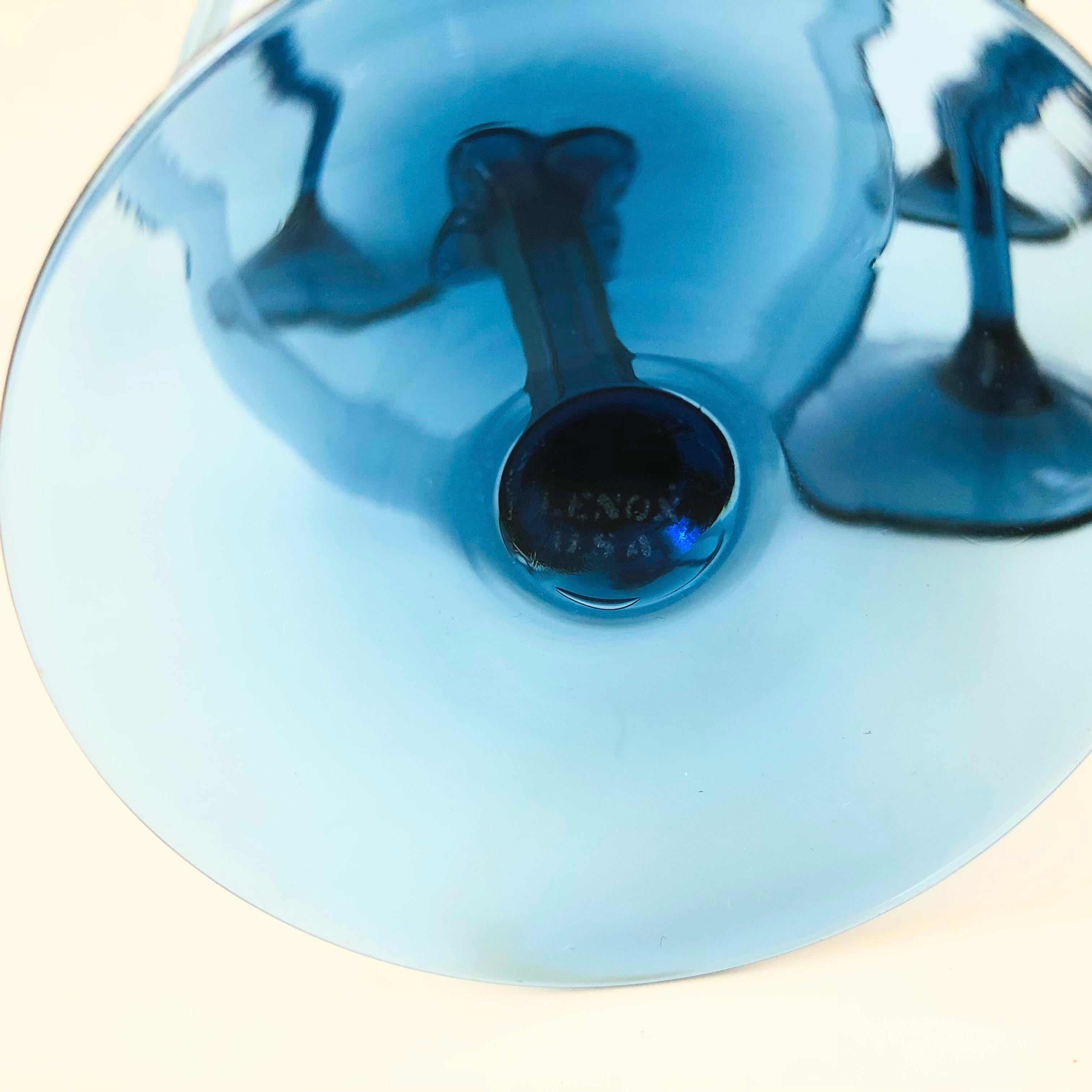 Vetro Bicchieri Coupe Blu di Lenox - Set di 5 in vendita