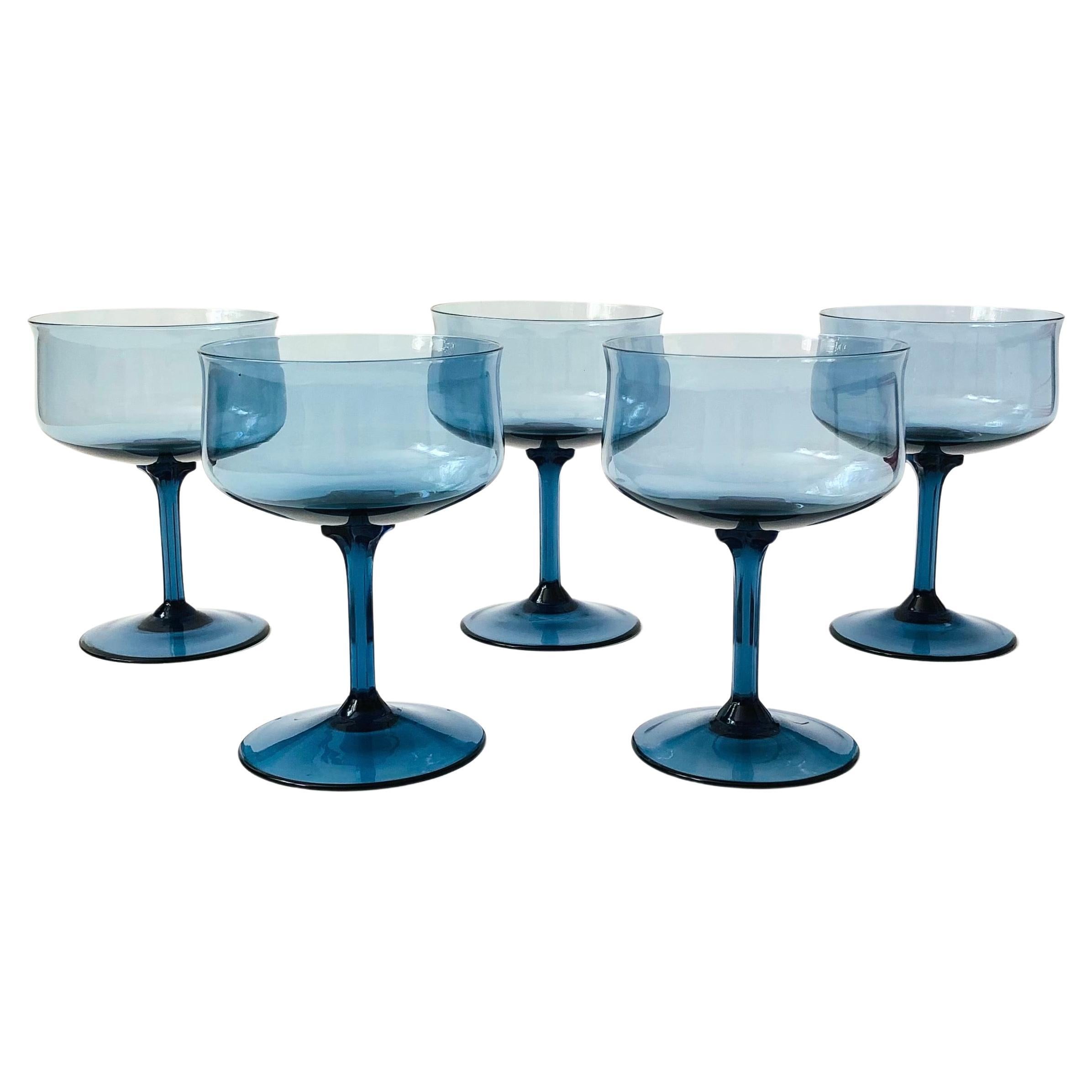 Bicchieri Coupe Blu di Lenox - Set di 5 in vendita