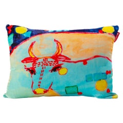 Blue Cow Cushion