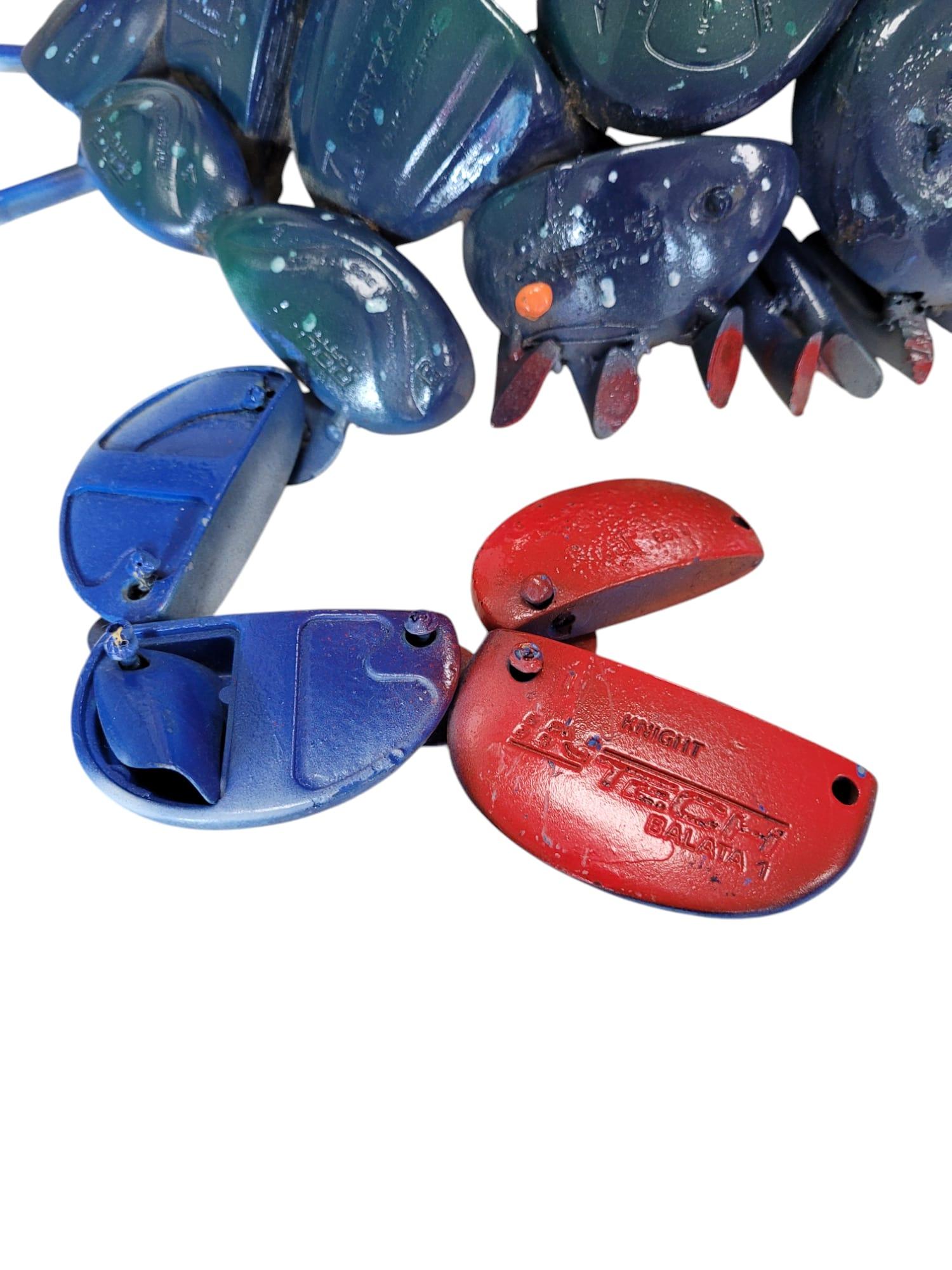 Blue Crab Sculpture made from Vintage Golf Clubs For Sale 2