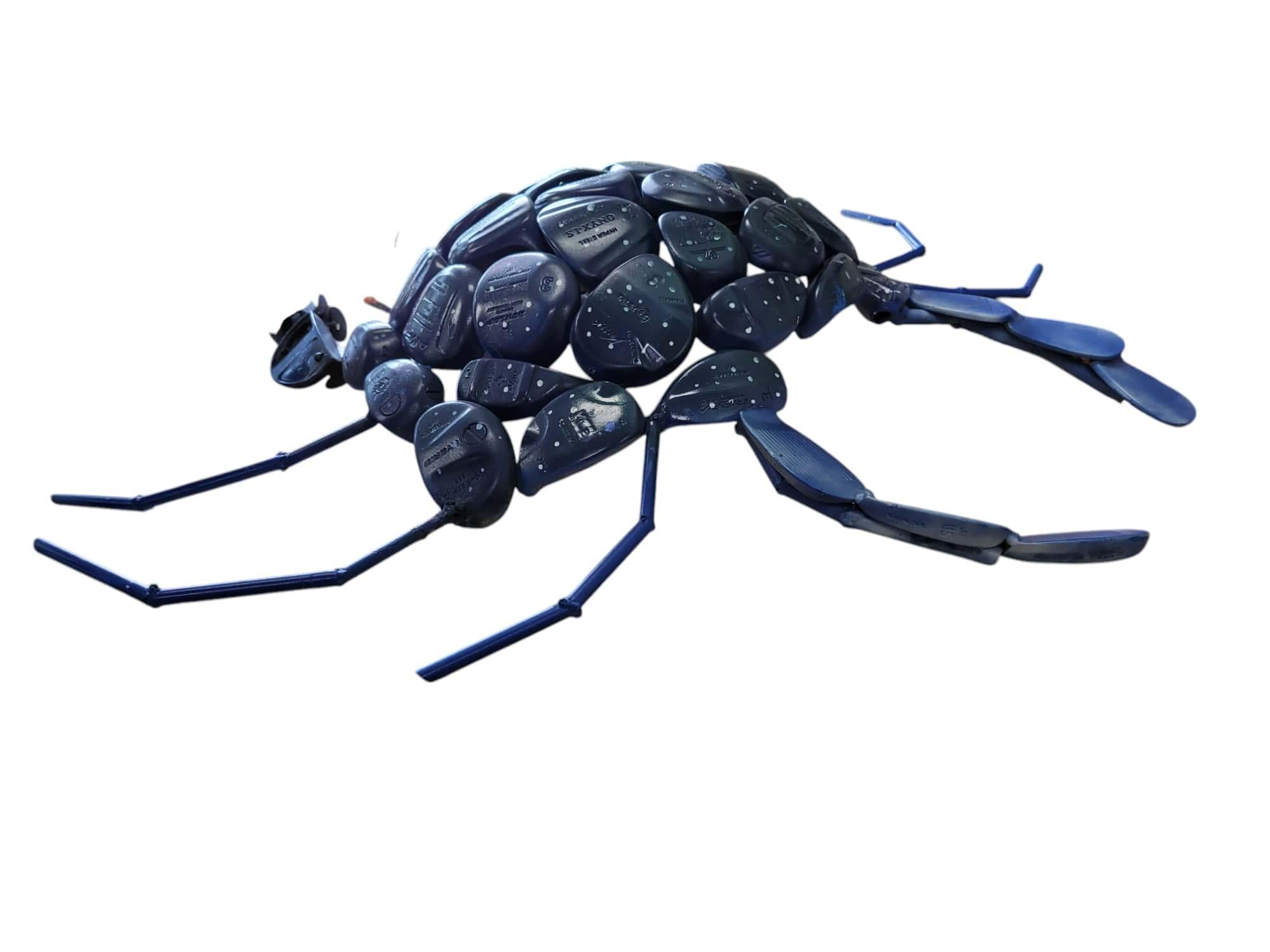 Blue Crab Sculpture made from Vintage Golf Clubs For Sale 8