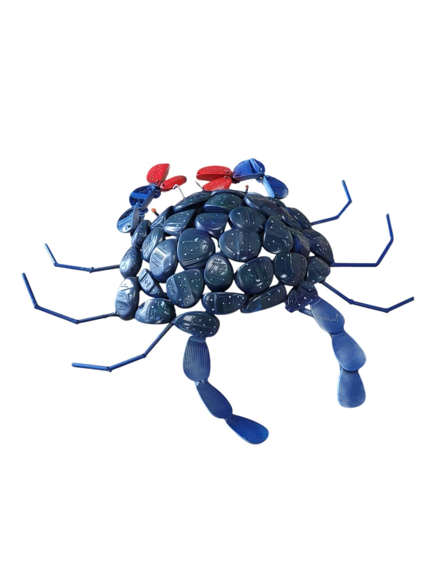 Blue Crab Sculpture made from Vintage Golf Clubs For Sale 9