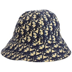 Blue & Cream Christian Dior Monogram Bucket Hat