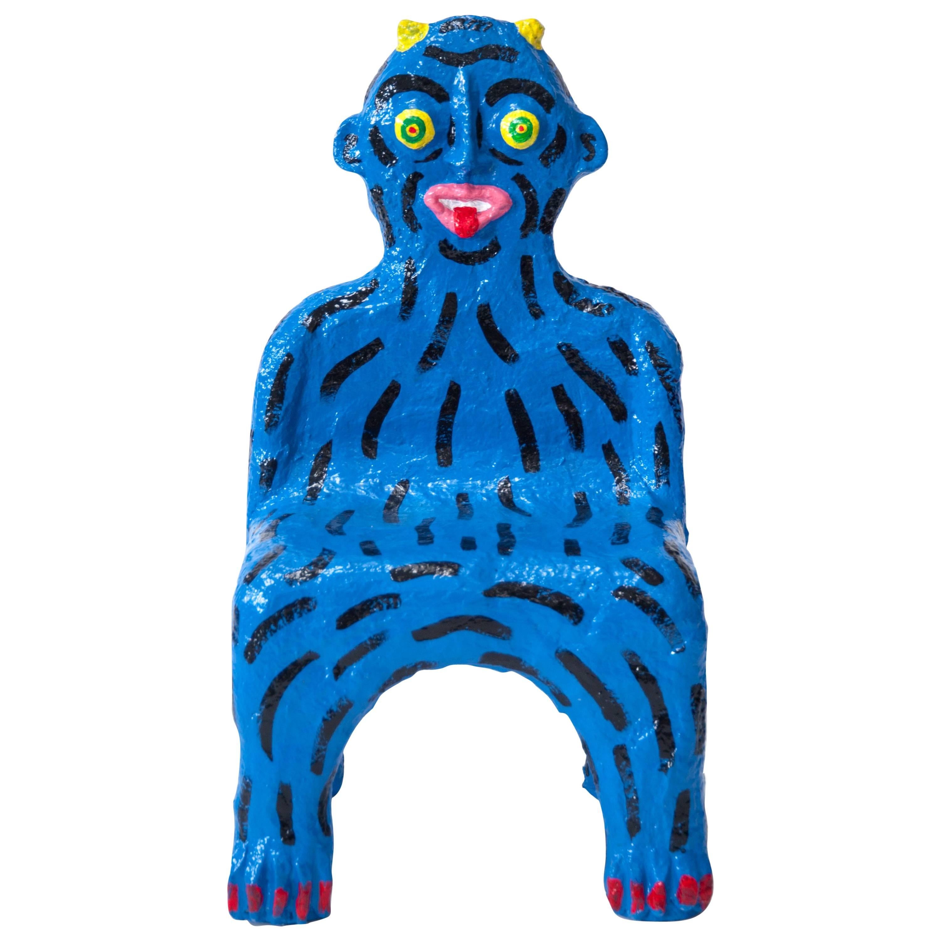 Blue Creature Child Chair by Brett Douglas Hunter, USA, 2018 For Sale