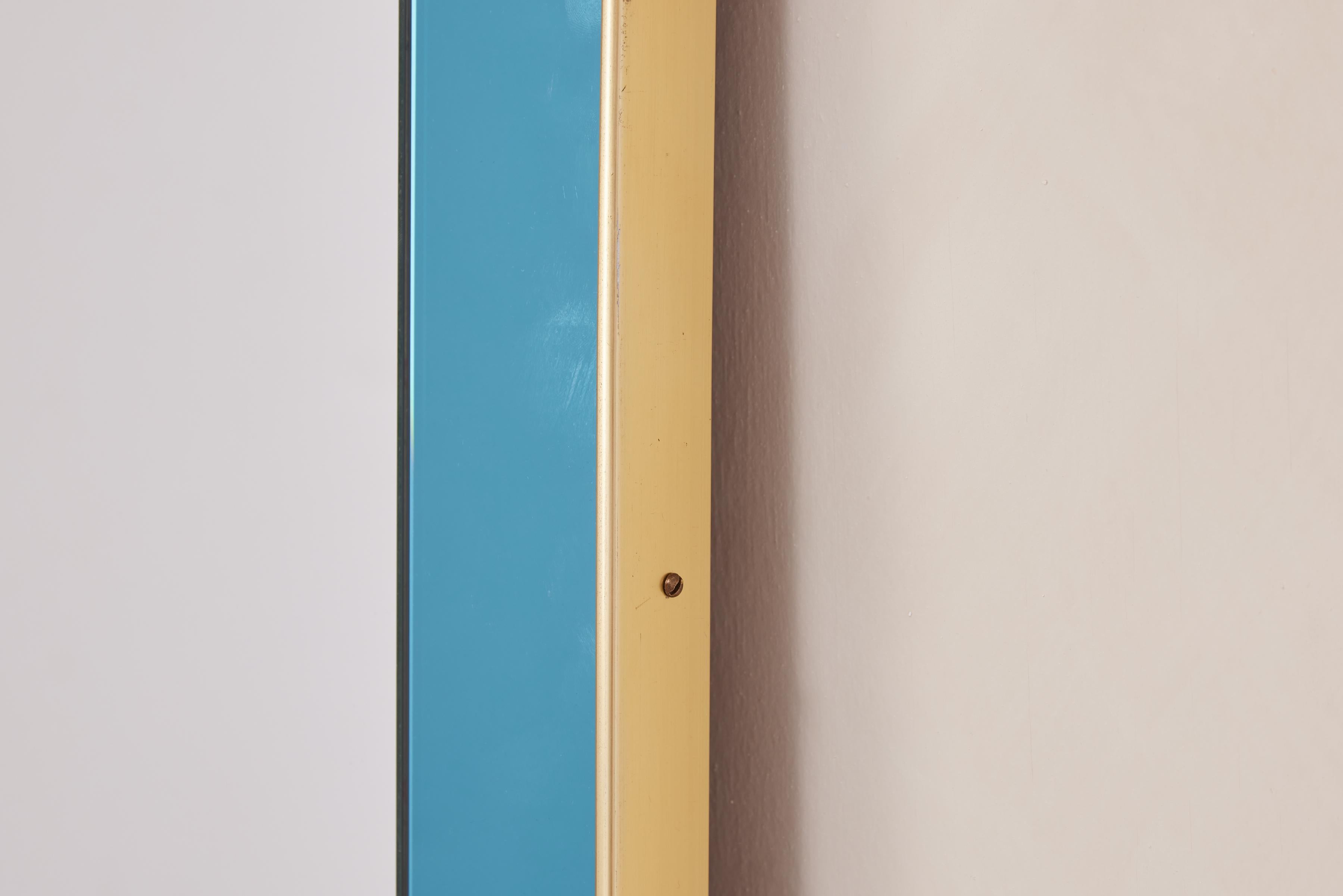 Miroir d'art cristal bleu en vente 7