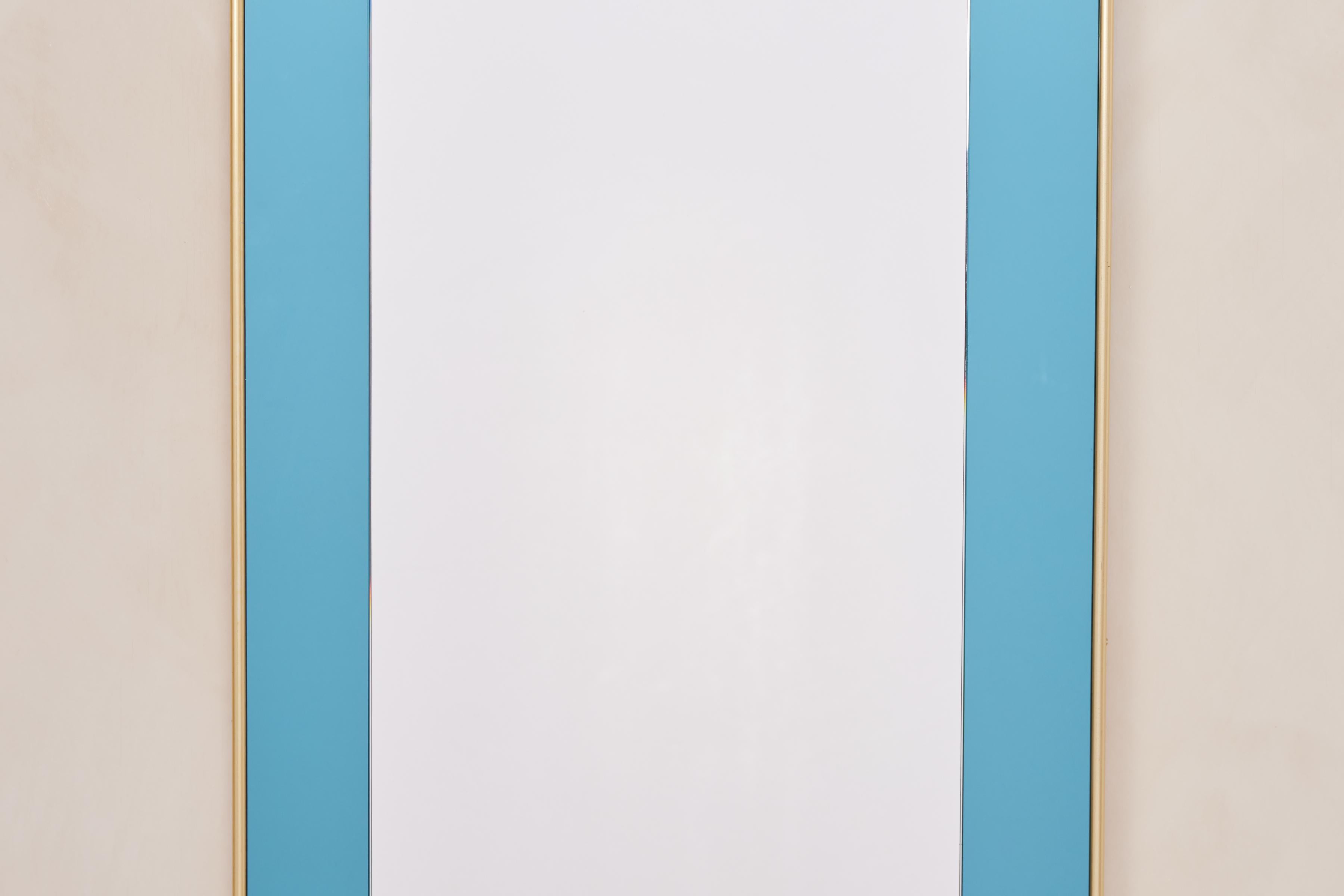Miroir d'art cristal bleu en vente 8