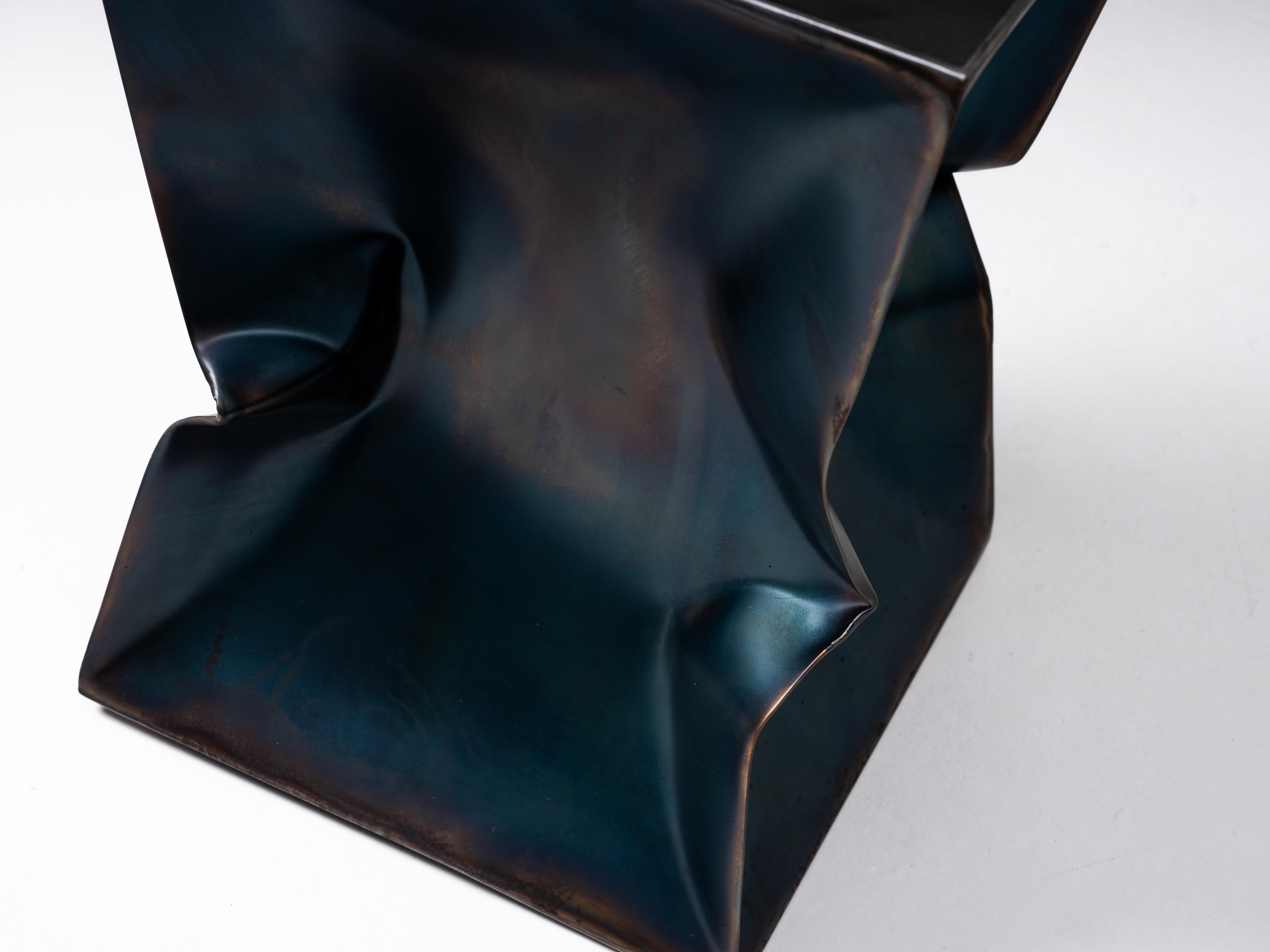 Blue Crush  mesa auxiliar de metal, acero azul Metal en venta
