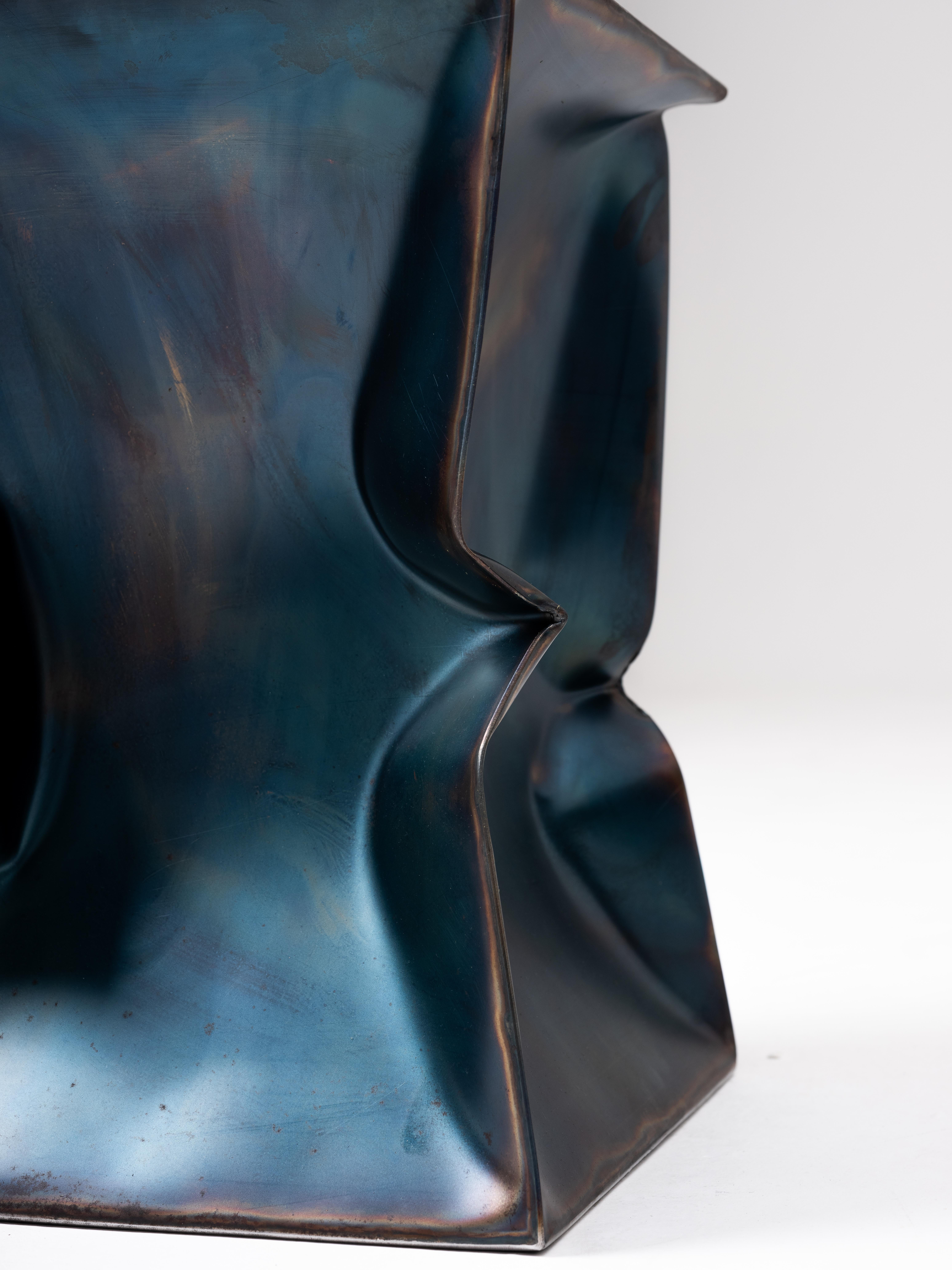 Blue Crush  mesa auxiliar de metal, acero azul en venta 1