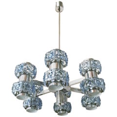 Blue Crystal Chandelier by Sciolari