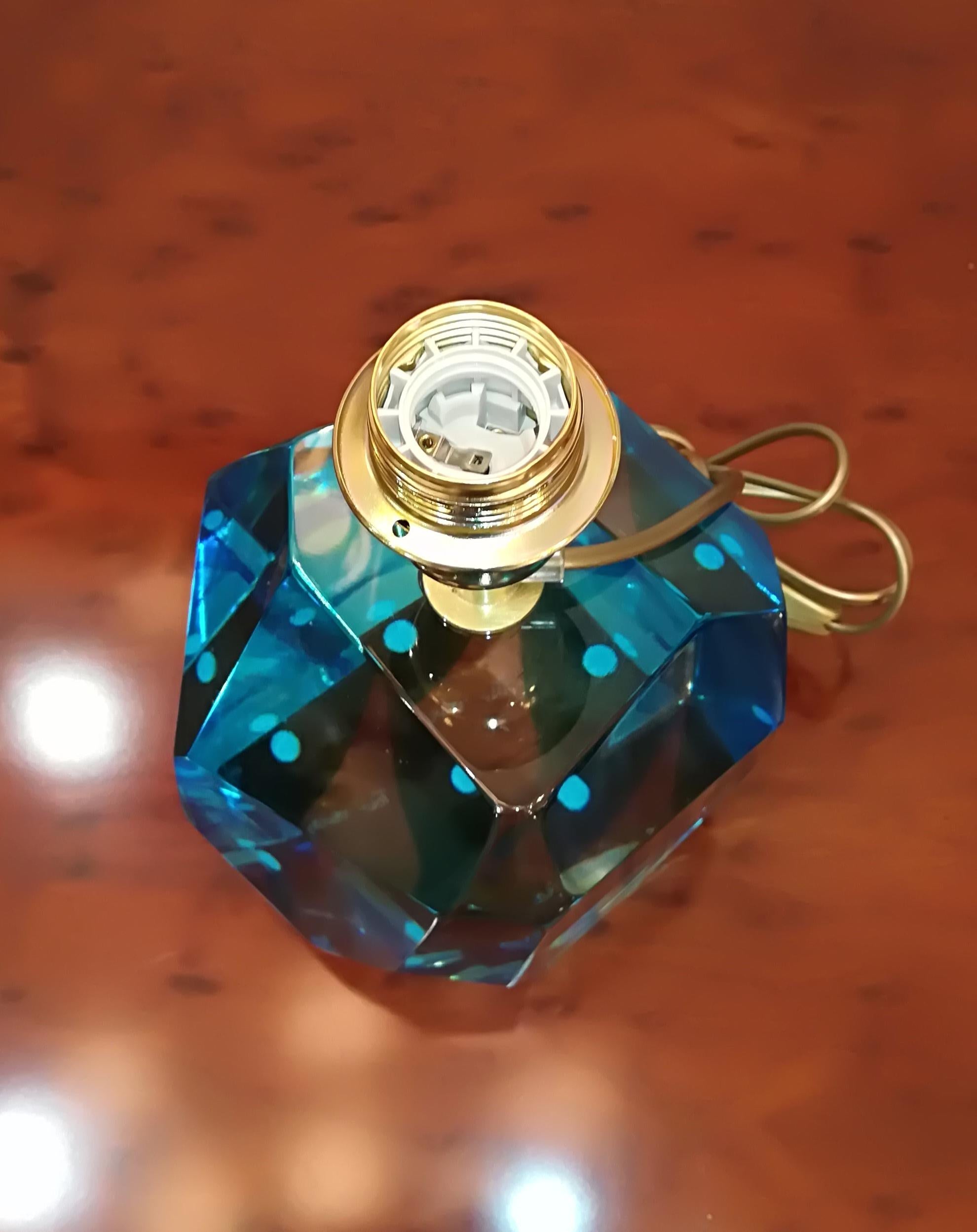 blue crystal table lamps