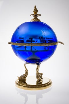 Blue Crystal Vodka & Caviar Cave With Covered 22-Carat Gold, Oriental-Style