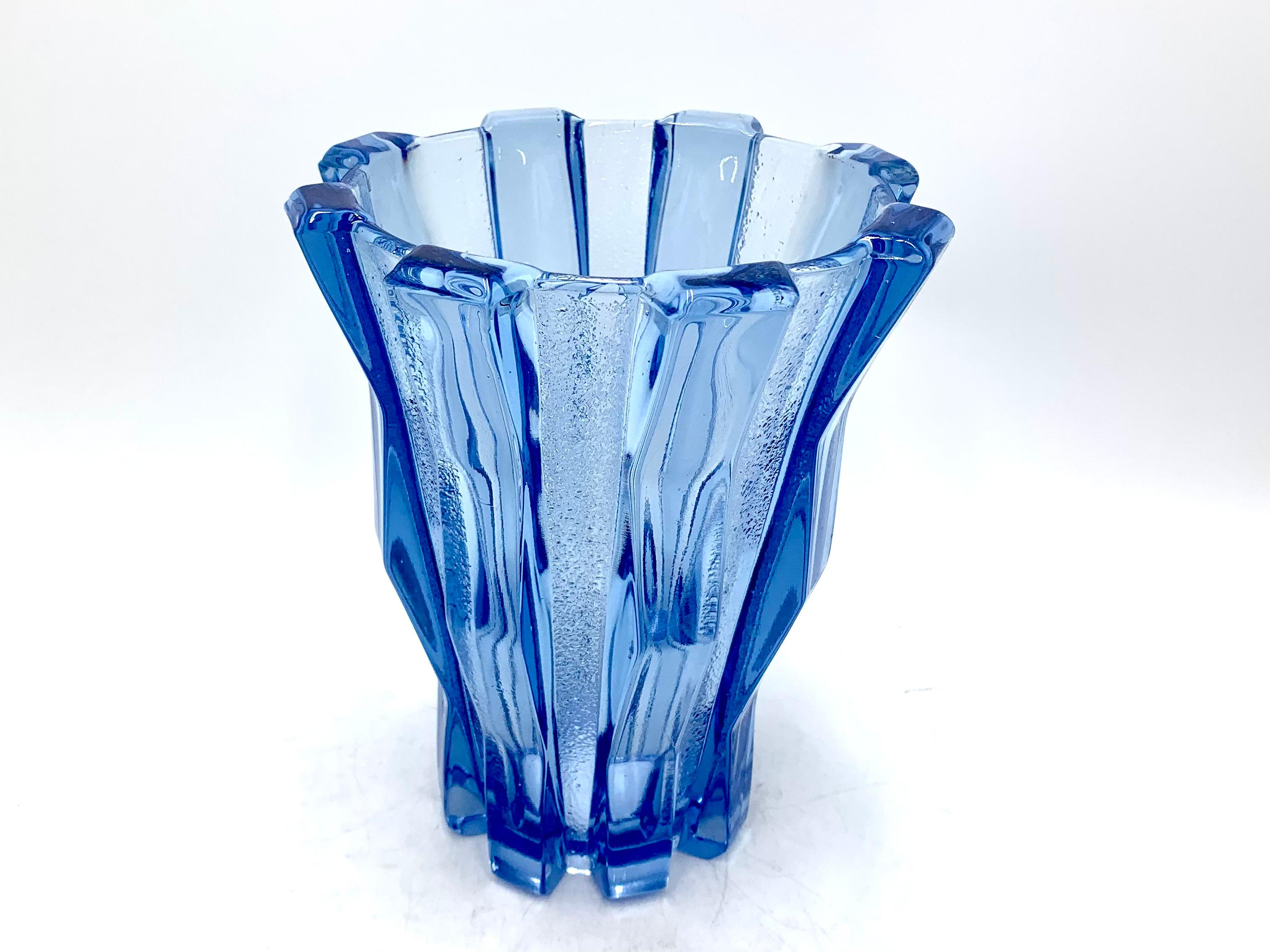 A large blue vase model 