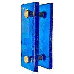 Blue Dalle de Verre Door Pull
