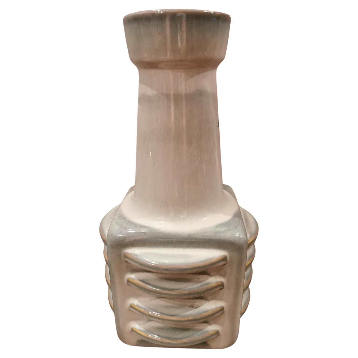 Dnische Sholm Skulpturale Vase aus Keramik von Einar Johansen, grne Glasur