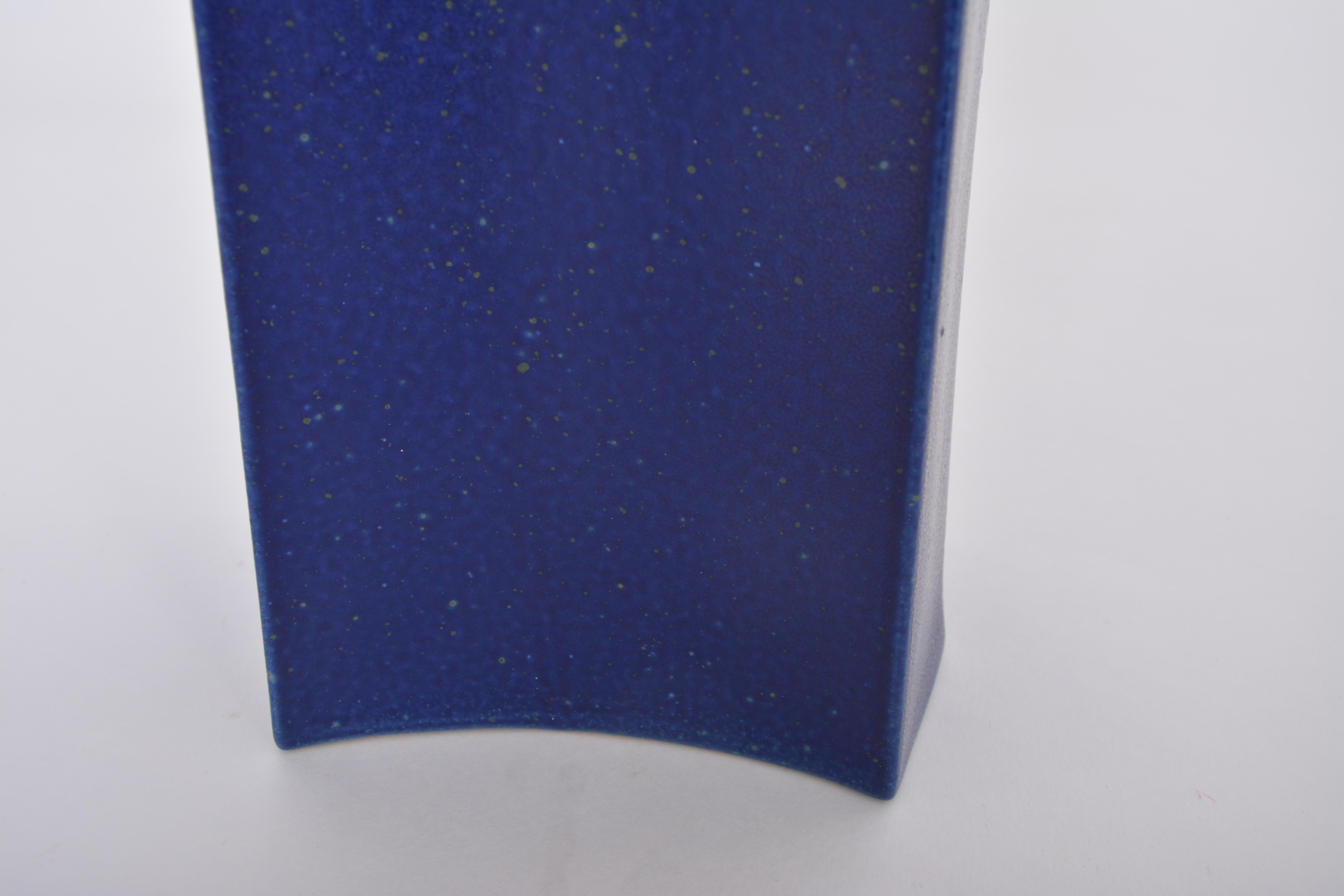 Blue Danish Mid-Century Modern Ceramic Table Lamp by Atelier Knabstrup For Sale 4