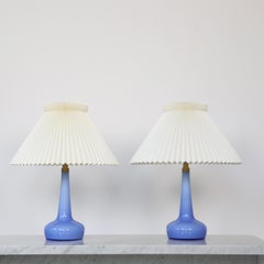 Blue Danish Modern Le Klint Glass Table Lamps, New-Old-Stock, 1980s, Denmark