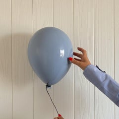 ArtArsouf Blue Dawn glossy ceramic balloon sculpture handmade for wall