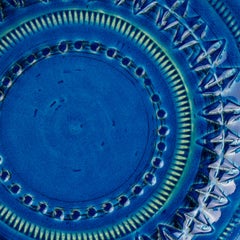 Blue Decorative Plate by Aldo Londi