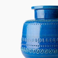 Blue Decorative Vase by Aldo Londi