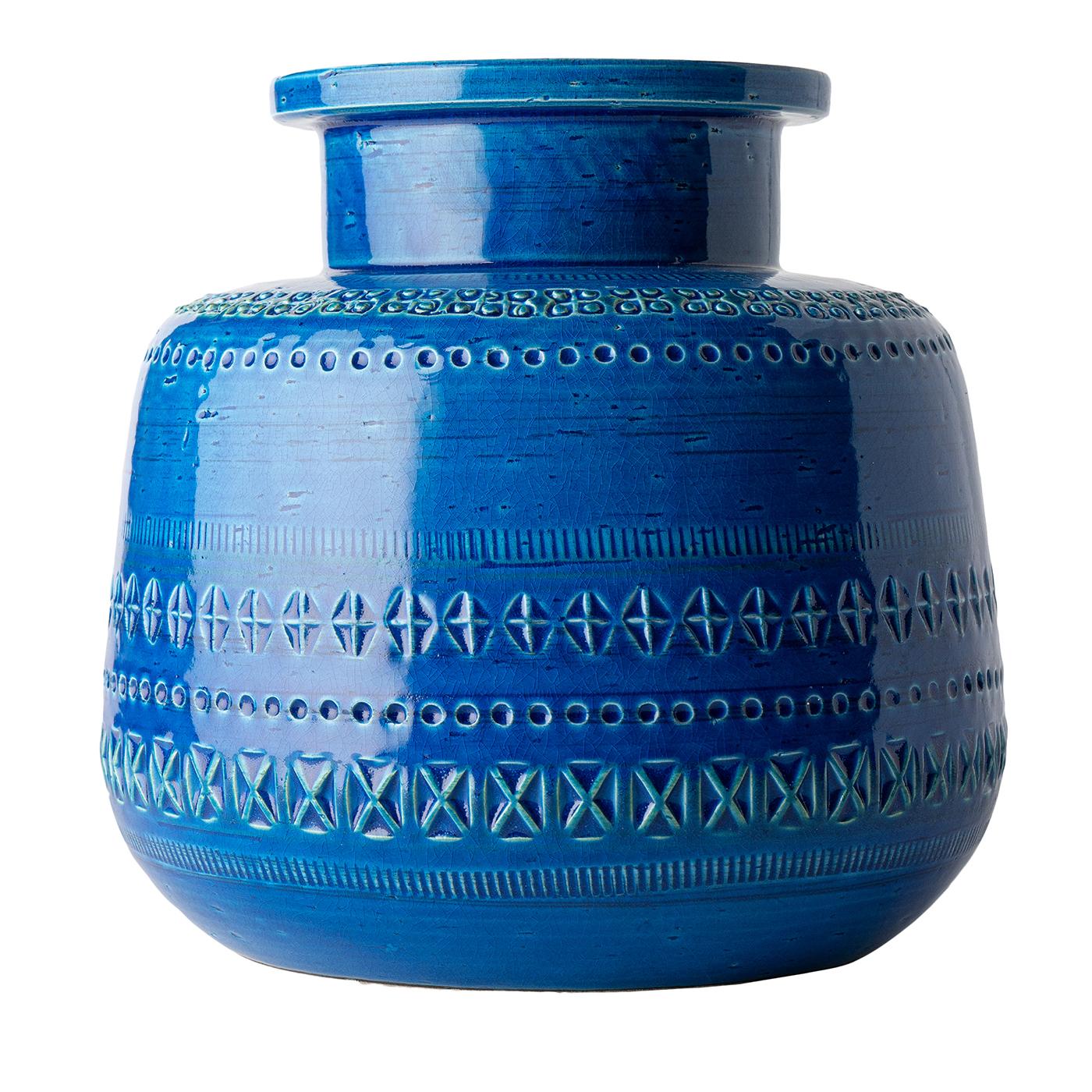 Blue Decorative Vase by Aldo Londi