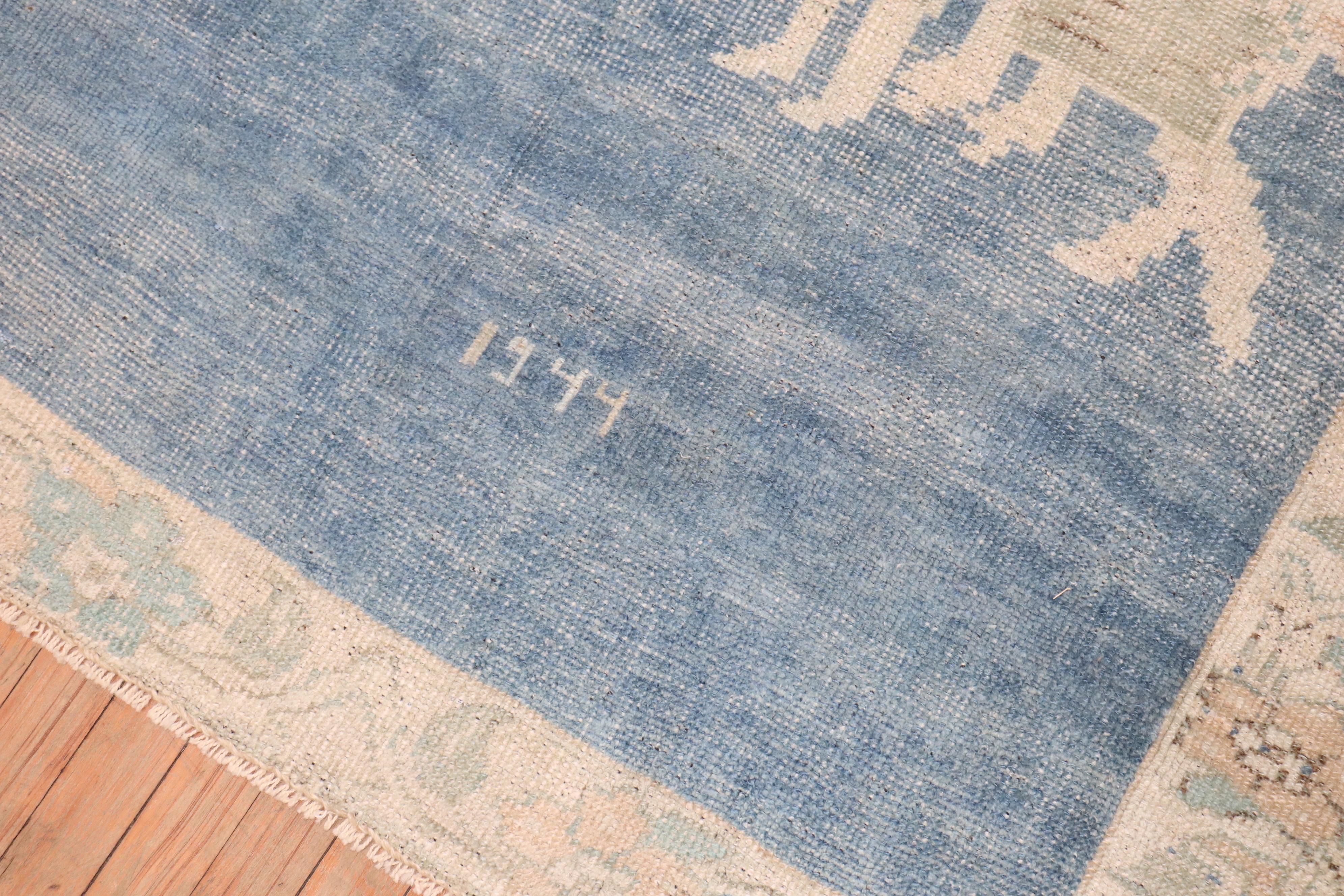 Blue Deer Turkish Anatolian Rug In Good Condition In New York, NY