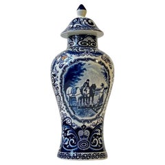 Blue Delfts Porcelain Vase or Urn by Boch Royal Sphinx