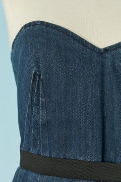 Blue denim bustier dress LANVIN & ACNÉ SS2009