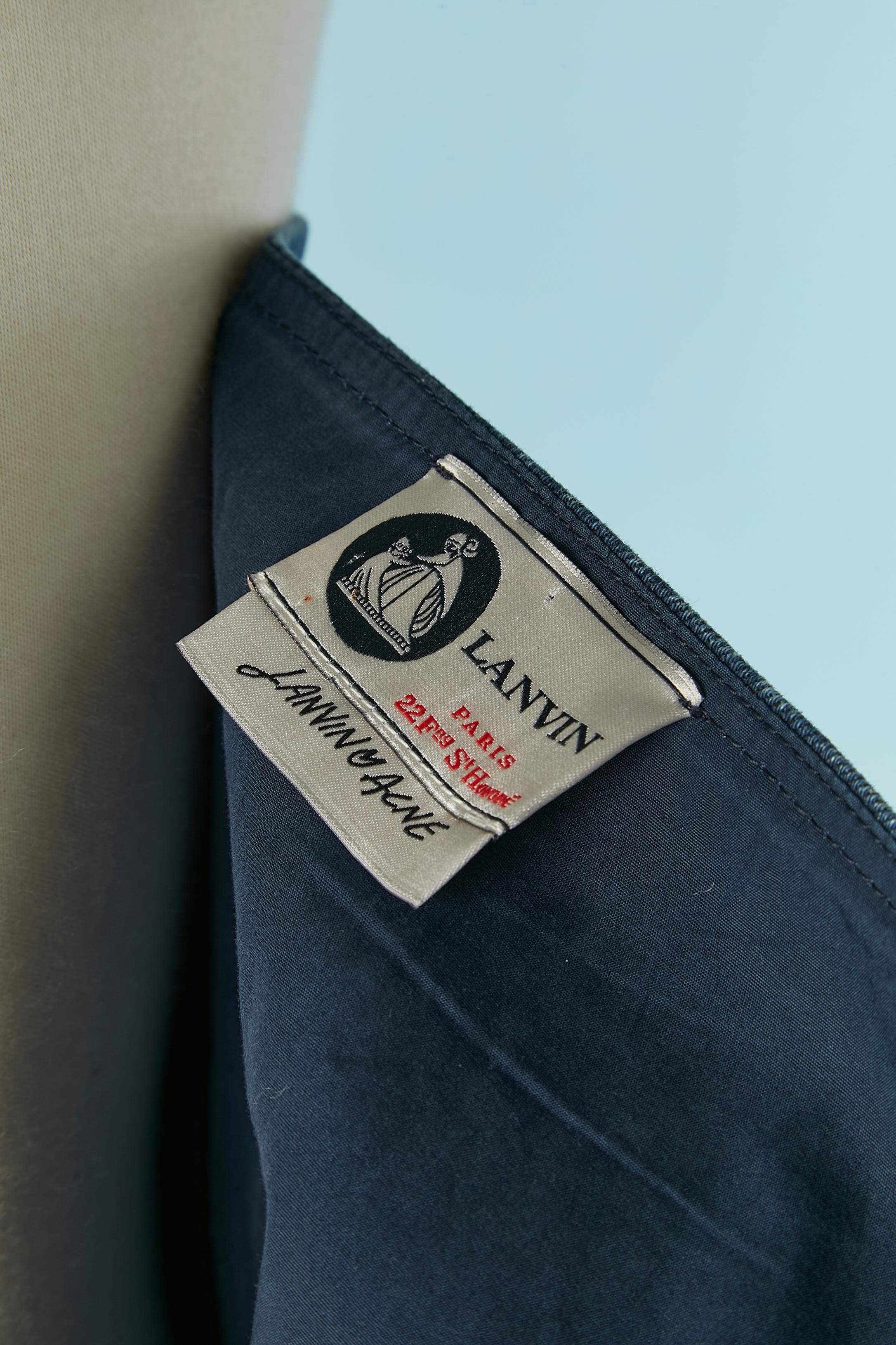 Blue denim bustier dress LANVIN & ACNÉ SS2009 For Sale 1