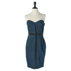 Blue denim bustier dress LANVIN & ACNÉ SS2009