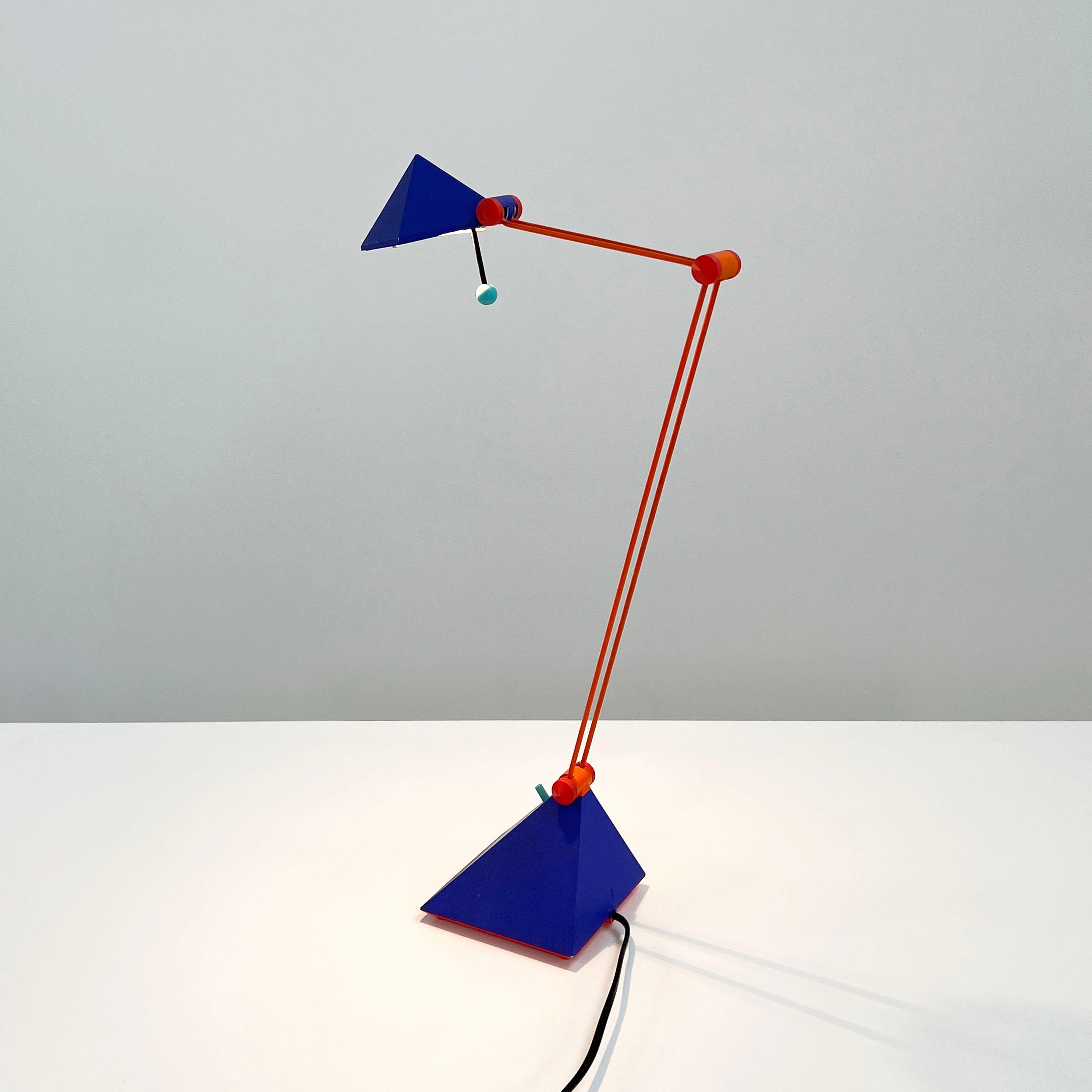 Late 20th Century Blue Desk Lamp by Lungean & Pellmann for Brilliant Leuchten Germany, 1980s