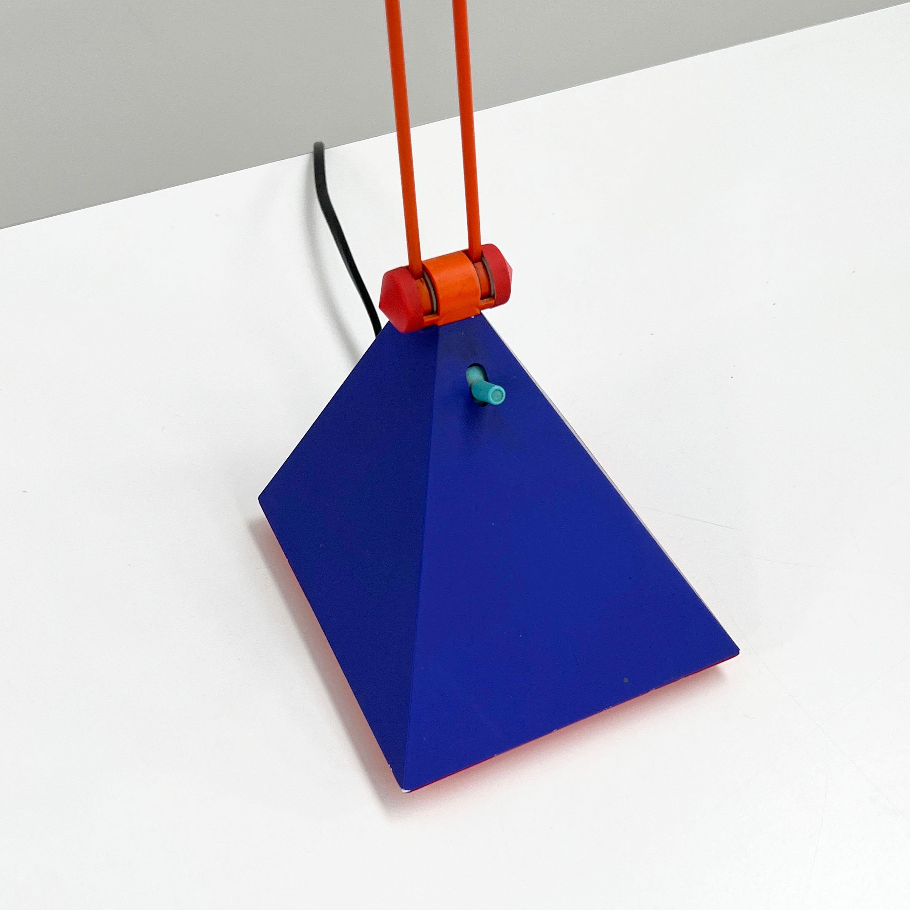 Metal Blue Desk Lamp by Lungean & Pellmann for Brilliant Leuchten Germany, 1980s