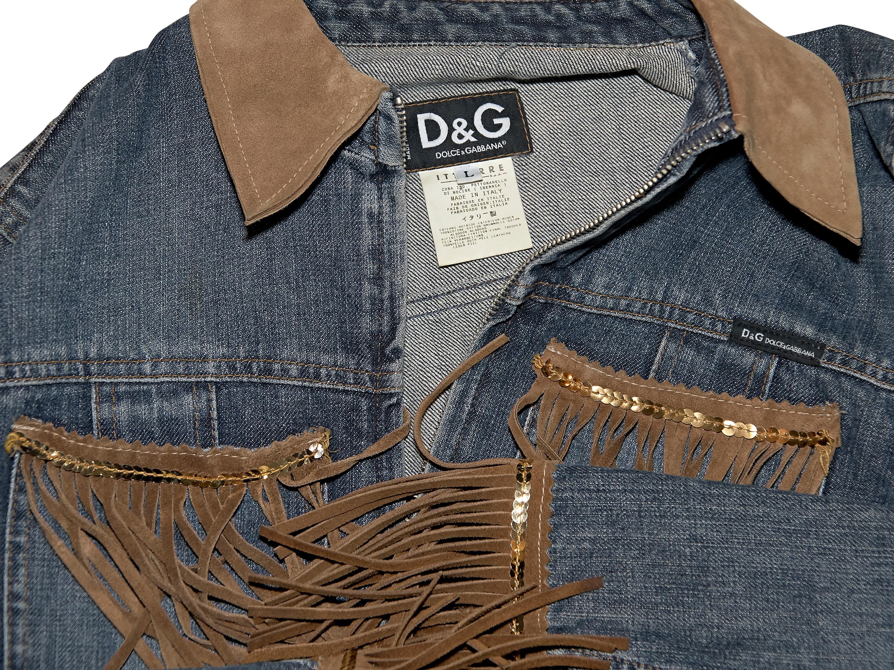 Black Blue D&G Western Jean Jacket