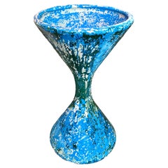 Blue Diabolo Hourglass Planter by Willy Guhl