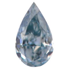 Blue Diamond - 0.20ct Natural Loose Fancy Grayish Blue Color GIA Pear Shape SI2