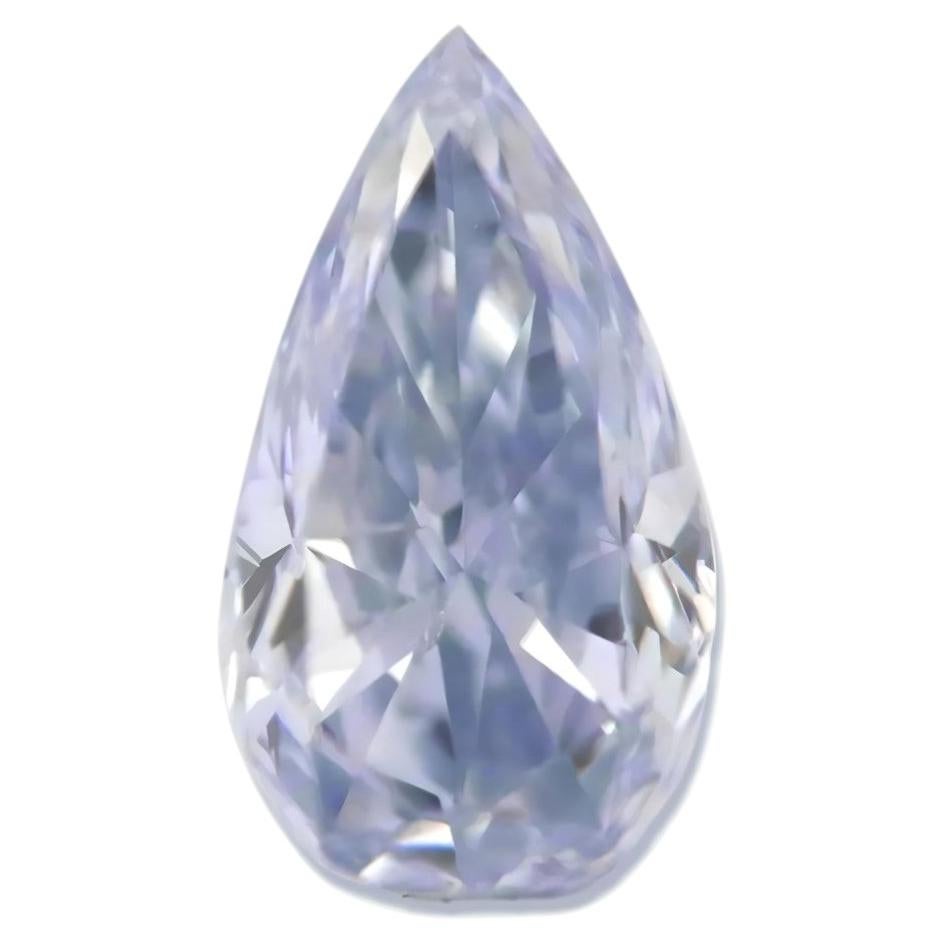 Blue Diamond - 0.24ct Natural Loose Fancy Blue Color Diamond GIA Pear Shape For Sale