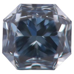 Blue Diamond - 0.35ct Natural Loose Fancy Gray Blue Deep Color GIA Radiant SI2