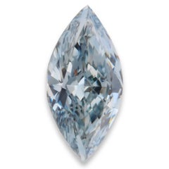 Blue Diamond - 0.37ct Natural Loose Fancy Blue Color Diamond VVS1 GIA Marquise