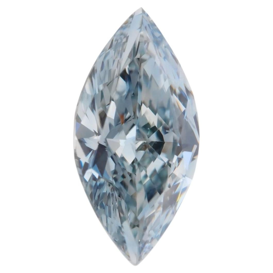 Blue Diamond - 0.37ct Natural Loose Fancy Blue Color Diamond VVS1 GIA Marquise