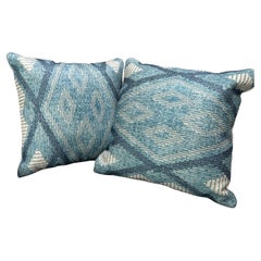 Blue Diamond Bohemian Throw Pillow