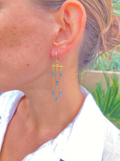 Blue Diamond Earrings
