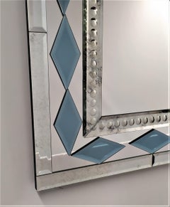 Blue Diamonds by Fratelli Tosi, Murano Glass Contemporary Mirror