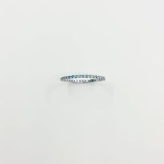 Blue Diamonds Eternity Ring 0.36 Carat VS Fancy Blue / Blue-Green Treated