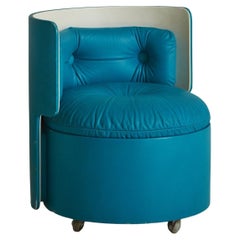 Blue ‘Dilly Dally’ Chair by Luigi Massoni for Poltrona Frau, Italy 1968