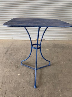 Blue Distressed French Bistro Garden Table