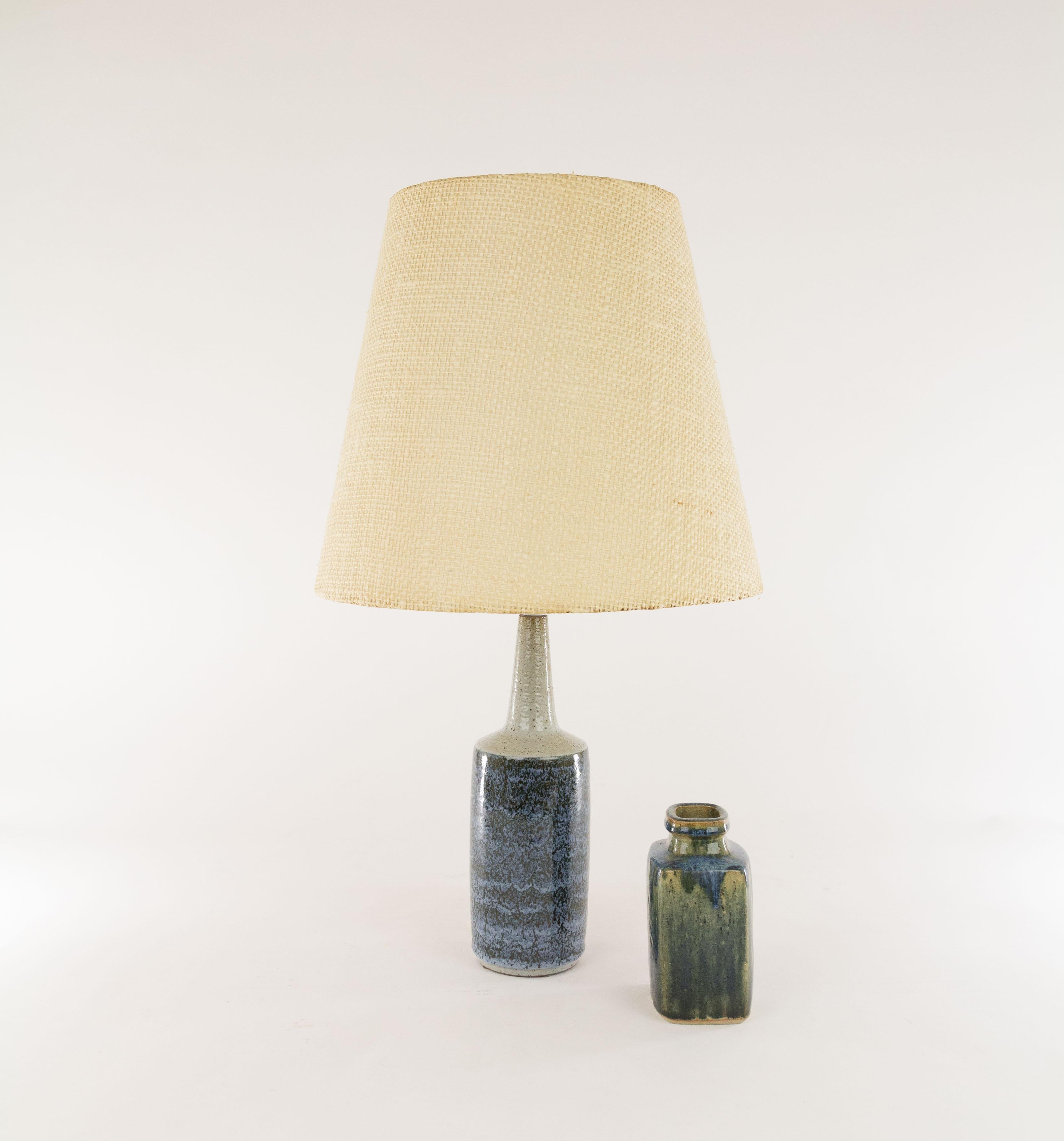 Danish Blue DL/30 Table Lamp by Annelise and Per Linnemann-Schmidt for Palshus, 1960s For Sale