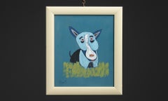 Blue Dog Painting by Steve Camps, 2024