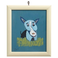 Blue Dog Painting by Steve Camps, 2024