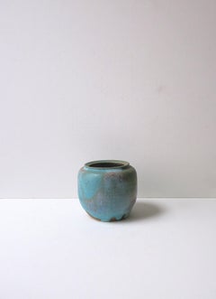 Blue Drip Pottery Vase, 1973